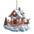thumbnail image 1 of PPKVUFD 1Pc 2025 New Christmas House 2D Acrylic Hanging Ornaments, Christmas Tree Ornaments, Christmas House Hanging Ornament Decorated Christmas Tree Hanging Pendant for Indoor, 1 of 4