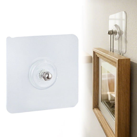 PPKVUFD 1Pc Adhesive Wall Hooks, Wall Hangers Without Nails, No Damage Picture Hooks Waterproof and Rustproof to use Inside Kitchen, Bathroom, Home and Office