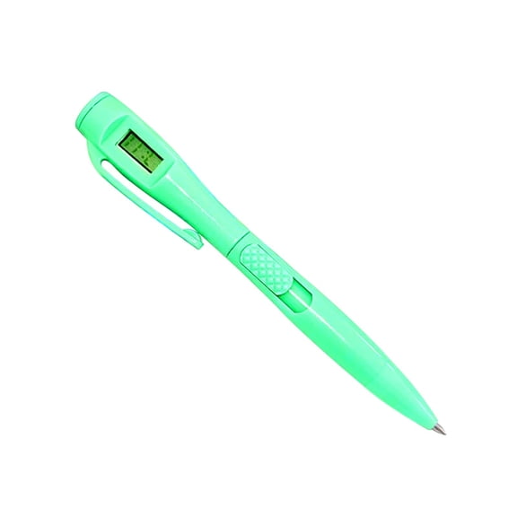 PPKVUFD 1Pc Ballpoint Pen with Electronic Watch, Cute Electronic Clock Ball Point Pen Gifts for Examing, Writing and Note Taking, Office Stationery Supplies