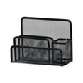 thumbnail image 1 of PPKVUFD 1Pc Desk Mail Organizer, File Holder Letter Sorter with 3 Vertical Upright Metal Mesh Compartments Document and 1 Pen Holder, Filing, Folders, Mail, Paper Organizer for Home or Office Desktop, 1 of 8