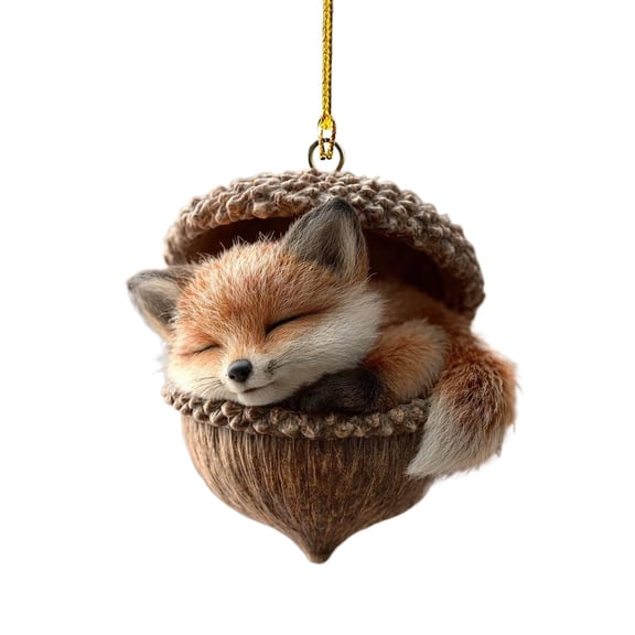 PPKVUFD 1Pcs Animal Ornaments for Christmas Tree, Christmas Ornaments 2025 Forest Animals Little Animals 2D Acrylic Hanging Decoration Gift for Animal Lovers(Q-C)