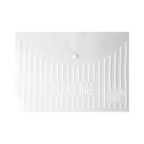 PPKVUFD 1Pcs Plastic Envelopes, Plastic File Folders for Documents, Poly Folders with Snap Closure, A4 Size, Letter Size, for Home and Office Supplies, White, 14C