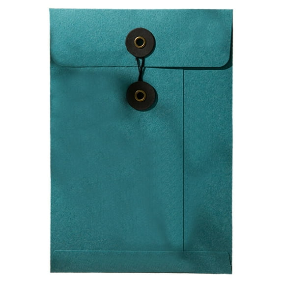 PPKVUFD 1pc Kraft String Envelope File Folder, Paper Envelope File Bag Document Holder Storage Pouch Organizer for Office Supplies, A5 Size, Blue