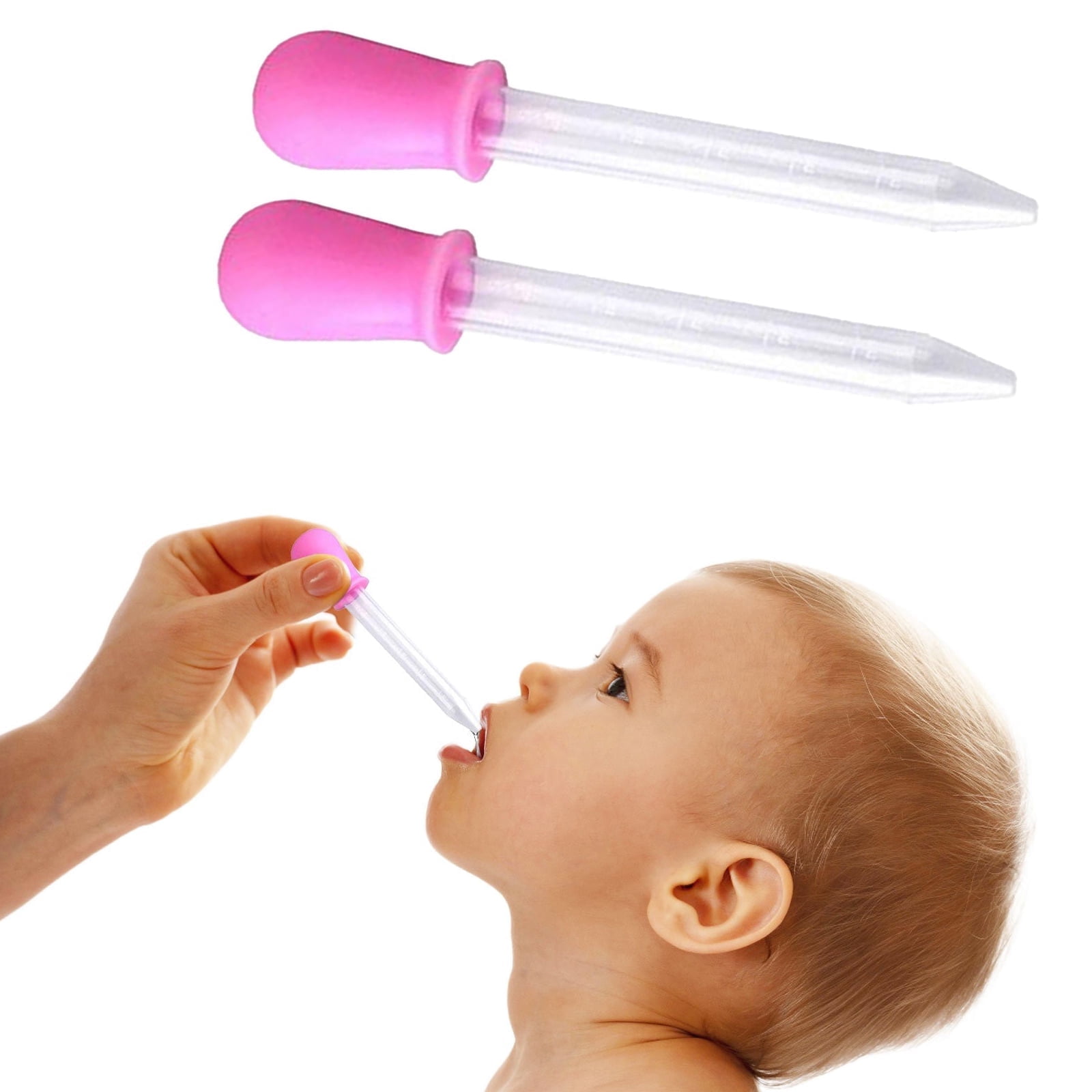 PPKVUFD 2 Pack Liquid Pipettes Droppers Silicone 5ml Clear Medicine Eye ...