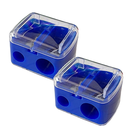 PPKVUFD 2 Pack Makeup Pencil Sharpener Plastic Lip Liner Pencil Eyeliner Sharpener Cosmetic Manual Tools for Eyeliner Lip Liner Pencils (Blue)