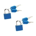 thumbnail image 1 of PPKVUFD 2 Pack Mini Key Lock with 2 Keys for Locker, 23mm Heavy Duty Pad Lock with Key Blue Waterproof Padlocks Keyed Alike Gym Locker Lock for Indoor and Outdoors Use, 1 of 3
