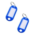 thumbnail image 1 of PPKVUFD 2 Pcs Plastic Key Tags, Royal Blue Key Keychain Tags with Labels, Key Chain Label Tags Identifiers ID Tags with Split Ring (Royal Blue), 1 of 9