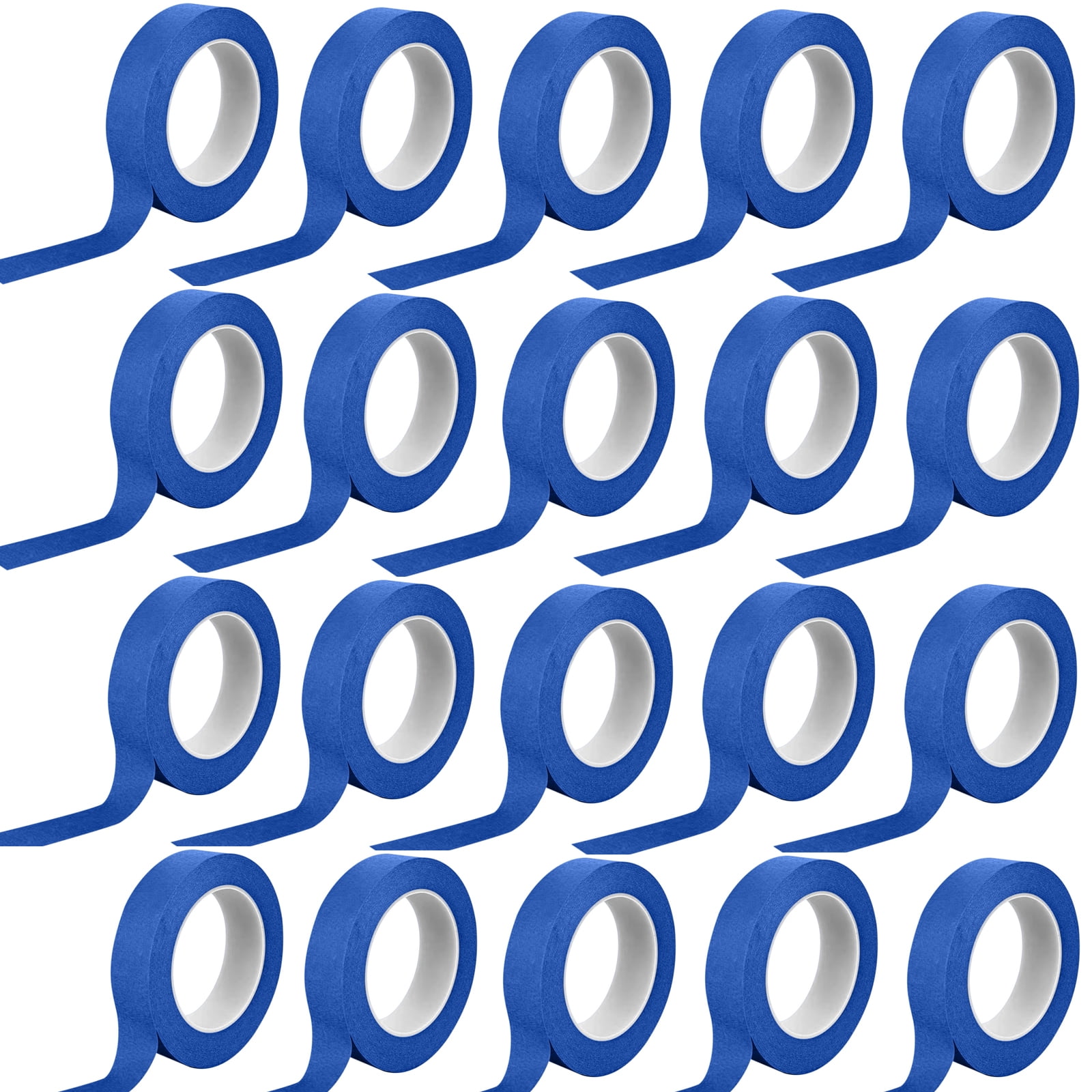 PPKVUFD 20 Rolls Blue Painters Tape 0.31 inch, Blue Masking Tape Bulk Multi Pack, Multi-Surface Easy Removal Paint Tape for Indoor Outdoor Use, 0.31 inch x 22 Yards x 20 Rolls (440 Total Yards)
