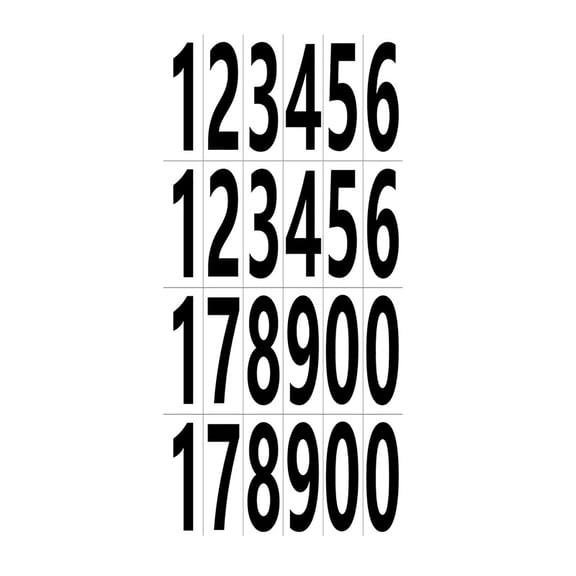 PPKVUFD 24 PCS Number Stickers, 1 Sheet 3" Waterproof Mailbox Number Label, Consecutive Numbers 0-9, Self-Adhesive and Residue-Free, Ideal for Mailboxes, Storage Boxes, Organizers, Cabinets and More