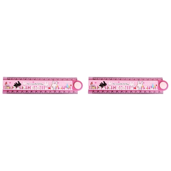 PPKVUFD 2Pcs 12-Inch Folding Ruler with Precision Marking & Zero-Centering for Sewing, Quilting, Crafting & Patternmaking - Clear Metric Ruler - Folds to 6”