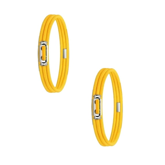 PPKVUFD 2Pcs Trash Can Bands, Fits 13 to 32 Gallon Cans, Elastic Rubber Bands for Kitchen/Office/Garage, Secure Garbage Bags(Yellow)