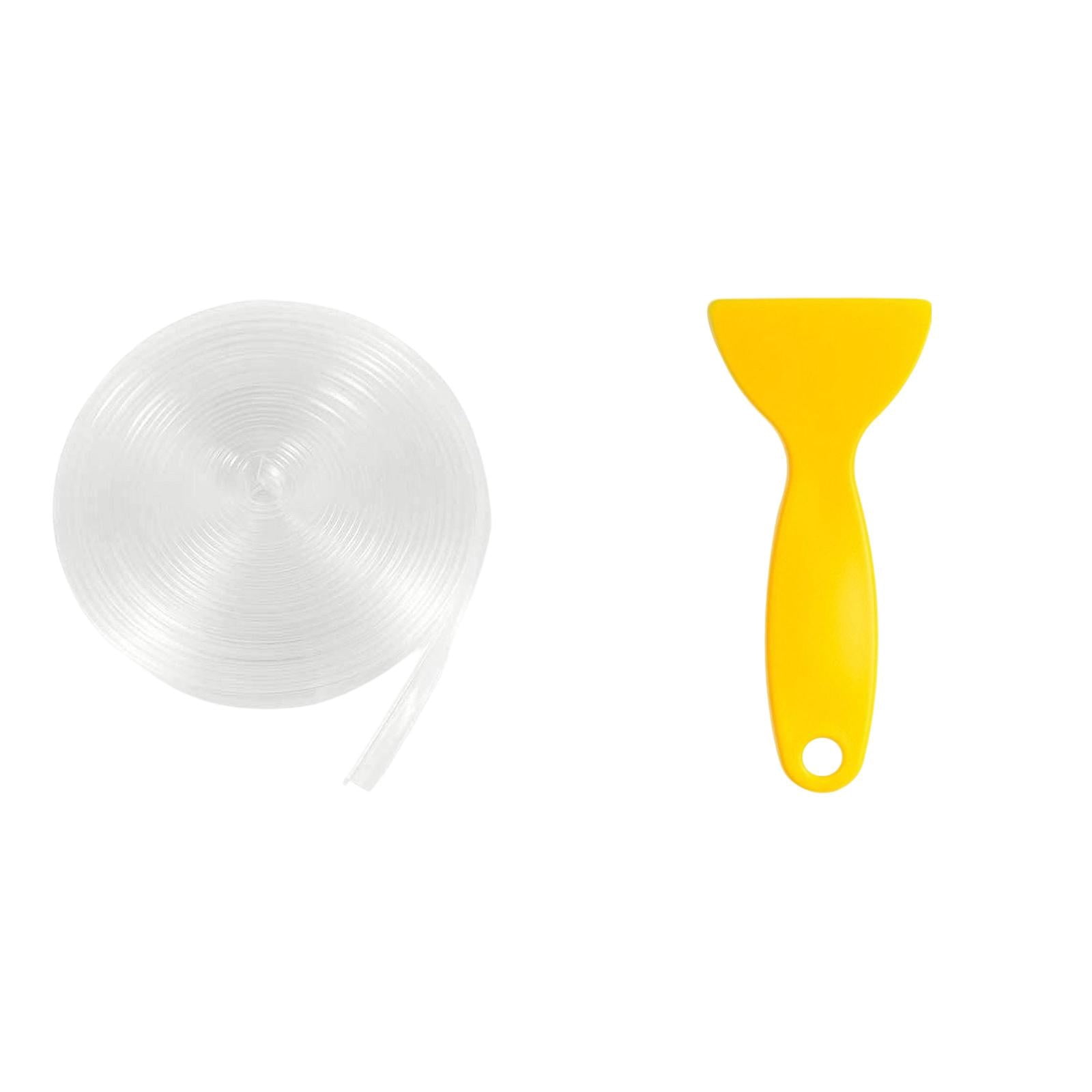 PPKVUFD 3.3 FT Edge Corner Protector Proofing, Soft Clear Furniture Table Corner Guard & Edge Safety Cabinet Door Bumper, Wall Protector with Plastic Spatula Scraper(Width 0.8 in，Thickness 0.08 in)