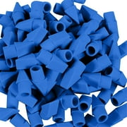 PPKVUFD 30 Pcs Pencil Top Erasers Bulk Caps for Pencils Chisel Shape Erasers Toppers Party Favors Games Prizes Funny Pencil Eraser Cap Studying Supplies Home Office(Blue)
