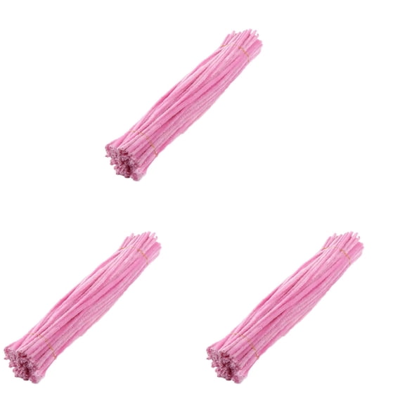 PPKVUFD 300 Pieces Pipe Cleaners Chenille Stem, Pink Pipe Cleaners Set for Pipe Cleaners DIY Arts Crafts Decorations, Chenille Stems Pipe Cleaners (Pink)