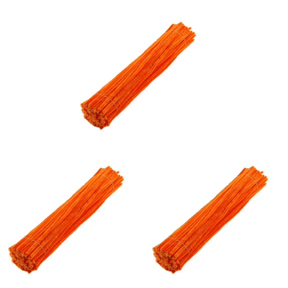 PPKVUFD 300 Pieces Pipe Cleaners Chenille Stem, Solid Color Pipe Cleaners Set for Pipe Cleaners DIY Arts Crafts Decorations, Chenille Stems Pipe Cleaners (Orange)
