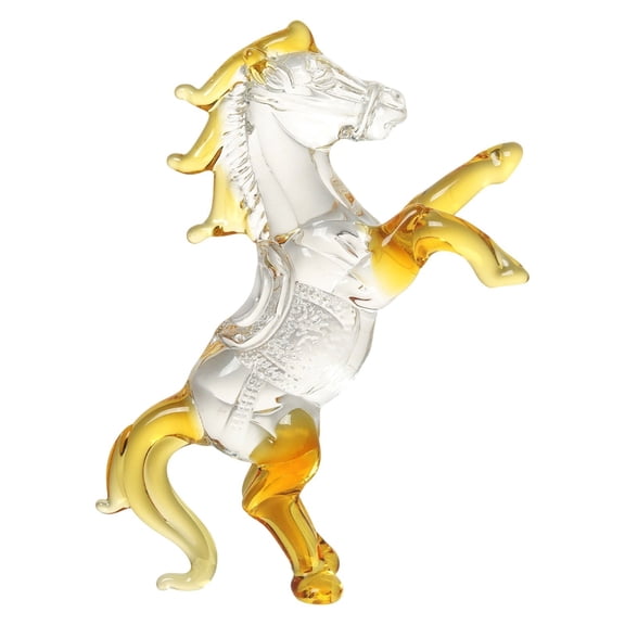 PPKVUFD 4.5" Crystal Horse Statue Year of The Horse 2026 Crystal Figurine Gift Hand Blown Glass Horses Feng Shui Zodiac Collectible Figurine for Home Office Lucky Wealth Chinese New Year Decor