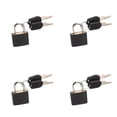 thumbnail image 1 of PPKVUFD 4 Pack Mini Key Lock with 2 Keys for Locker, 23mm Heavy Duty Pad Lock with Key Black Waterproof Padlocks Keyed Alike Gym Locker Lock for Indoor and Outdoors Use, 1 of 3