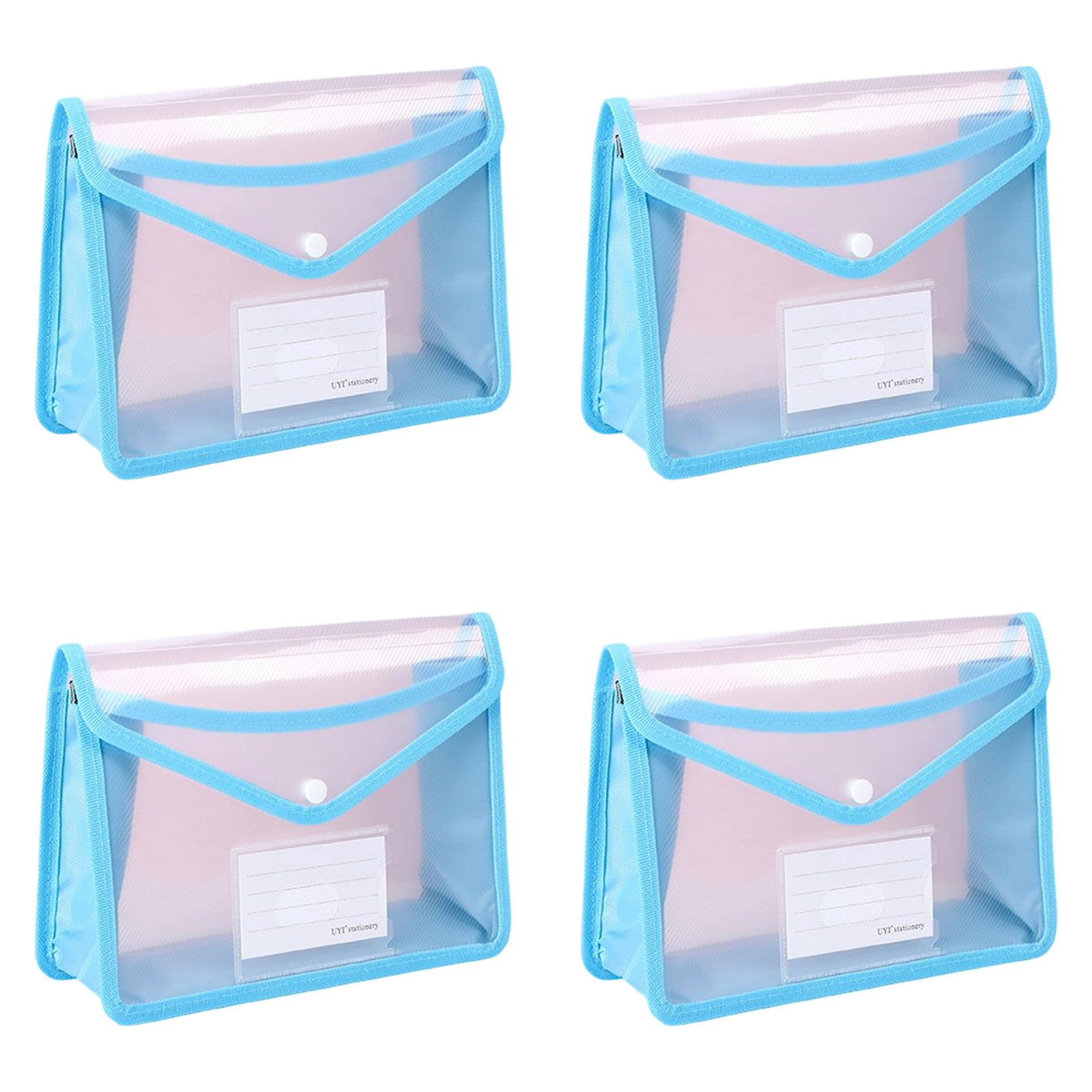 PPKVUFD 4 Pack Plastic Expanding File Folder, Transparent