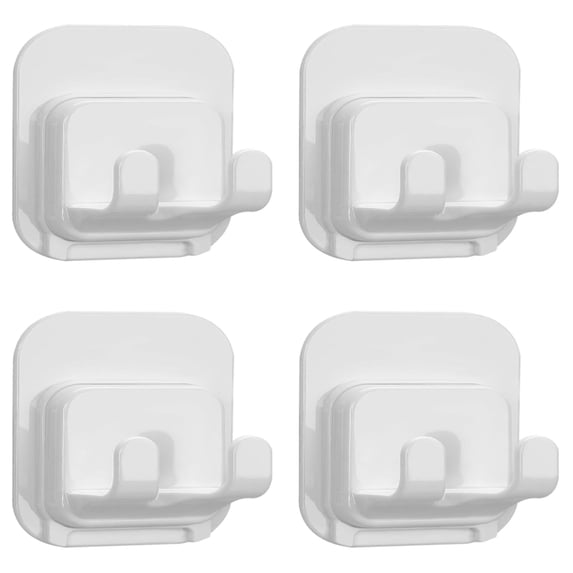 PPKVUFD 4 Pcs Razor Holder for Shower Self Adhesive Waterproof Shaver Razor Holder for Wall Removable & Reusable Loofah Hanger Hooks for Towels Accessories, Kitchen, Bathroom Use