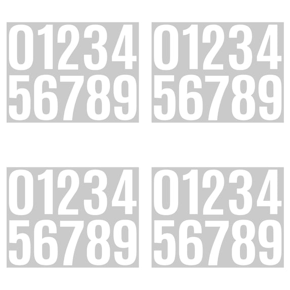 PPKVUFD 4 inch Reflective Mailbox Numbers Sticker (0-9, 4 Set) for Outside, Strong Self Adhesive Vinyl House Numbers for mailbox, Signs, Door, Cars, Trucks, Home, Business, Address Number
