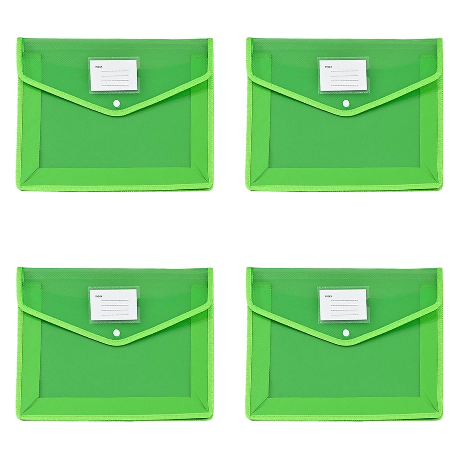 PPKVUFD 4Pcs Plastic Expanding File Folders, Envelope Folders for Documents, Waterproof Transparent Expandable File Folder, Large Capacity, Fit Letter/A4 Size