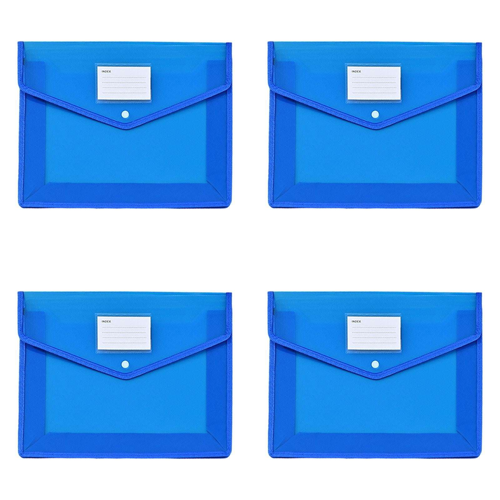 PPKVUFD 4Pcs Plastic Expanding File Folders, Envelope Folders for Documents, Waterproof Transparent Expandable File Folder, Large Capacity, Fit Letter/A4 Size