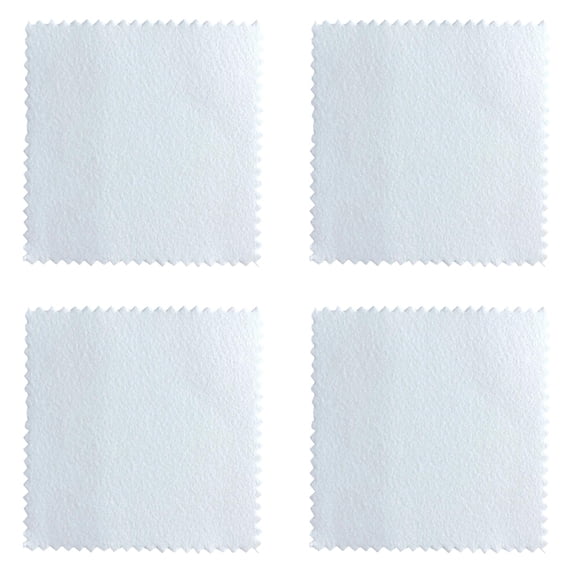 PPKVUFD 4pcs Jewelry Cleaning Cloth Pink Polishing Cloth for Sterling Silver Gold Platinum Small Polish Cloth 8x8cm/3.15x3.15inch
