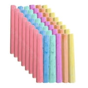 PPKVUFD 6 Colors Water-Soluble Colored Chalk Non-Toxic - 1 Box(47 Count), Washable Chalks for Sidewalks, Chalkboards, Blackboards or Outdoor Playground