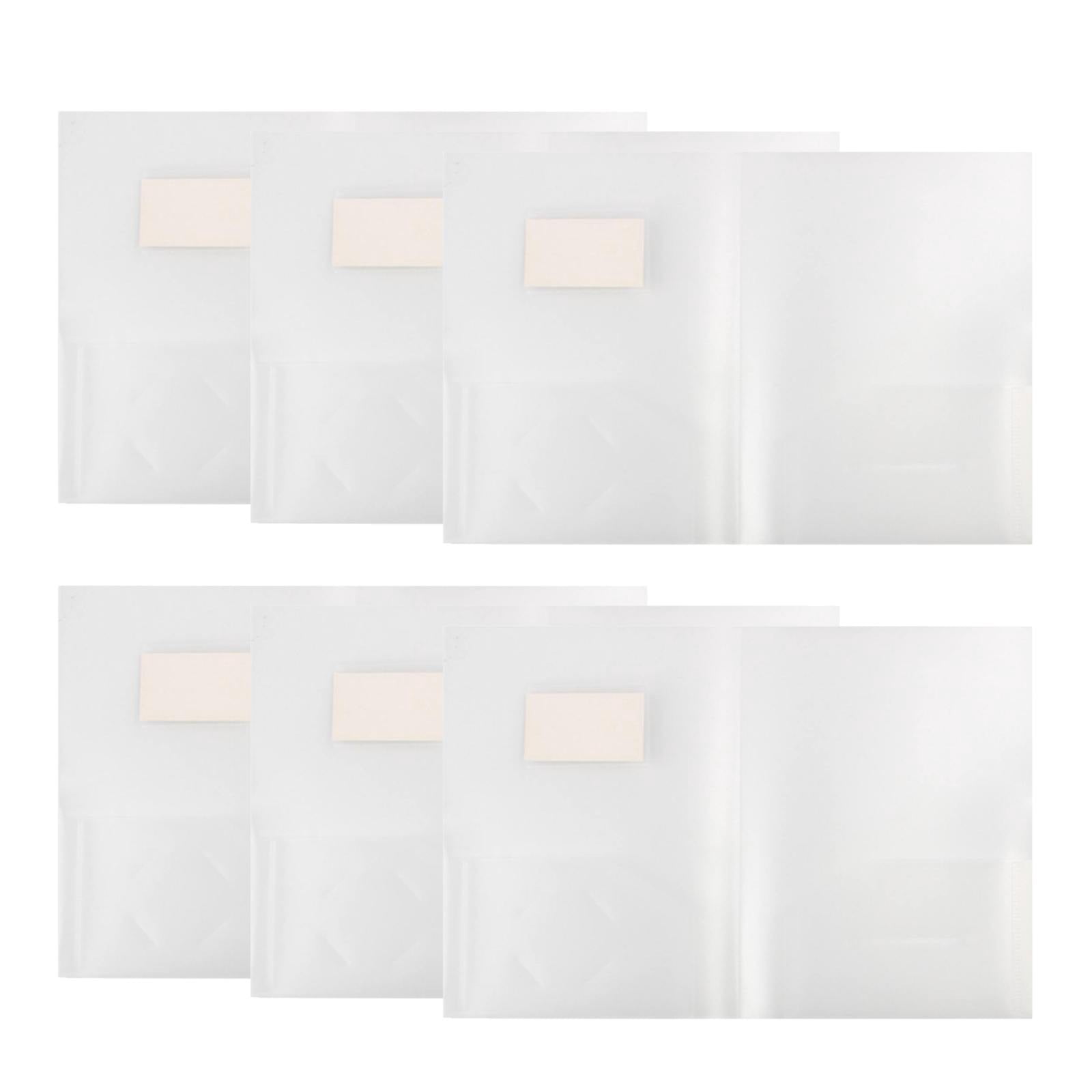 PPKVUFD 6 Pack Folders with Pockets, Pocket Folders with Label Pocket ...
