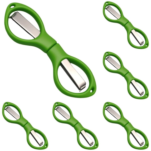 PPKVUFD 6Pcs Folding Scissors,Portable Stainless Steel Telescopic Cutter, Safety Foldable Pocket Small Scissors for Home, Office, Craft, Sewing, Nurse Accessories, Travel