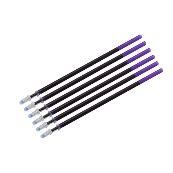 PPKVUFD 6Pcs Heat Erasable Fabric Markers Refills, Fine Tip Water Erasable Fabric Marking Refills for Cross Stitch, Embroidery, Sewing, Quilting