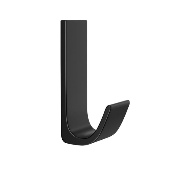 PPKVUFD Adhesive Towel Hooks Heavy Duty Stick on Towel Holder Wall Hangers Waterproof Stainless Steel Sticky Hooks for Hanging Black Bathroom Kitchen Home-1 Packs