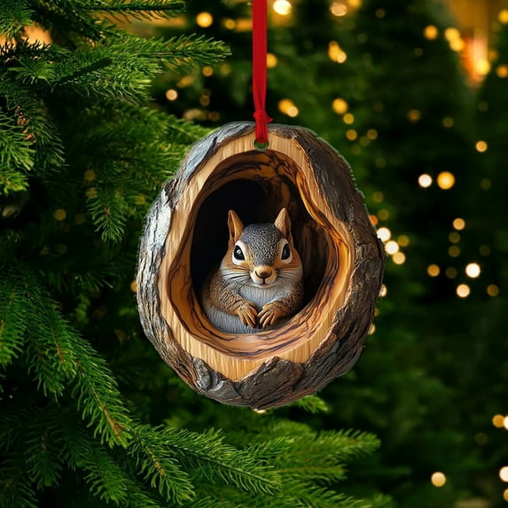 PPKVUFD Animal Ornaments for Christmas Tree, Christmas Ornaments 2025 Forest Animals Little Animals Acrylic Hanging Decoration Gift for Animal Lovers