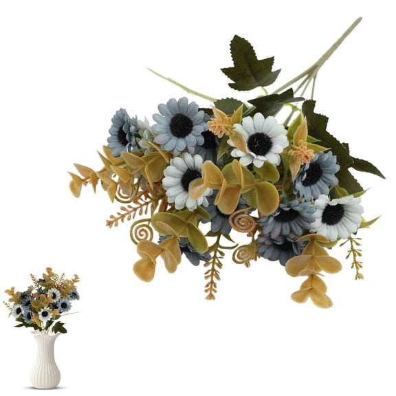 PPKVUFD Artificial Autumn Daisy Flowers 1 Bundle Fall Flowers Fake Outdoor Flowers for Window Box Garden Porch Centerpieces Wedding Decor