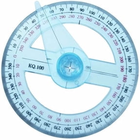 PPKVUFD Blue 360 Degree Angle Measure Circle Protractor 360 Degree Plastic Protractor for Office Drafting Measuring Angle Measure Ruler Protractor Digital Inclinometer Angle Measure Ruler