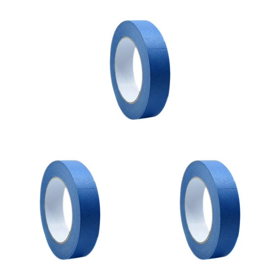 PPKVUFD Blue Painters Tape 0.4 Inch Bulk - Paint Tape 3 Rolls x 0.4 Inch x 22 Yards - Painter's Tape Blue Masking Tape for Walls Painting Packing Automotive Home, Total 66 Yards