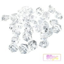 PPKVUFD Clear Acrylic Ice Rock Crystals Treasure Gems for Table Scatters, Vase Fillers, Wedding, Banquet, Party, Event, Birthday Decoration (Clear, 50)