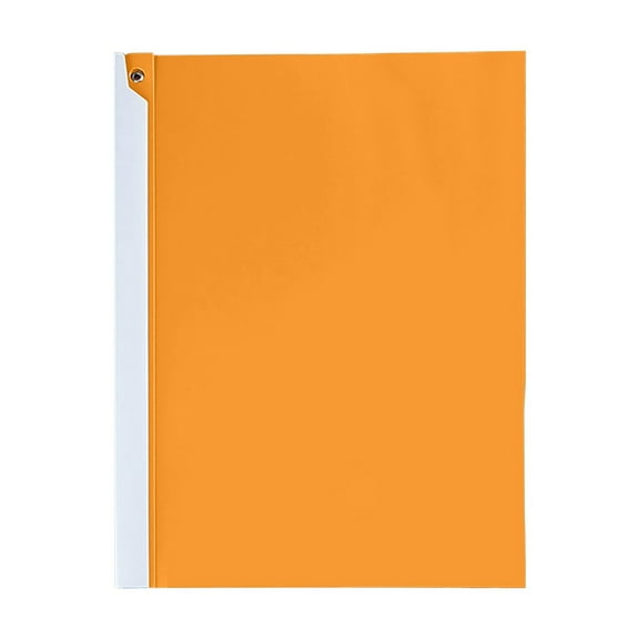 PPKVUFD Clear Front Report Covers with Magnified Swing Clamp Spine and Thick Poly Backs. BIND AND INDEX Up To 65 Pages for Reports and Presentations That STAND OUT (1 Pack, Orange)