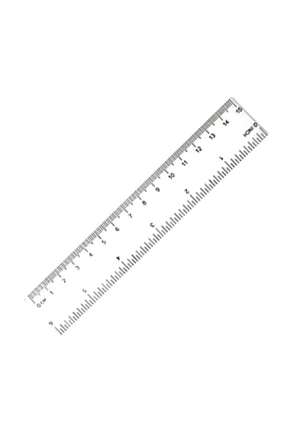 Clear Plastic Ruler, 6 Inch Ruler, Clear Ruler with Centimeters and Inches, Straight Plastic Ruler for Home and Office Drawing Measuring Tools