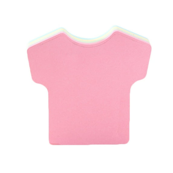PPKVUFD Clothing Shape Sticky Notes, Colorful Sticky Pad, 1 Pads, 100 Sheets/Pad, Cute Memo Pads Colorful Self-Sticky Note Pads (Type2-Clothing Shape)