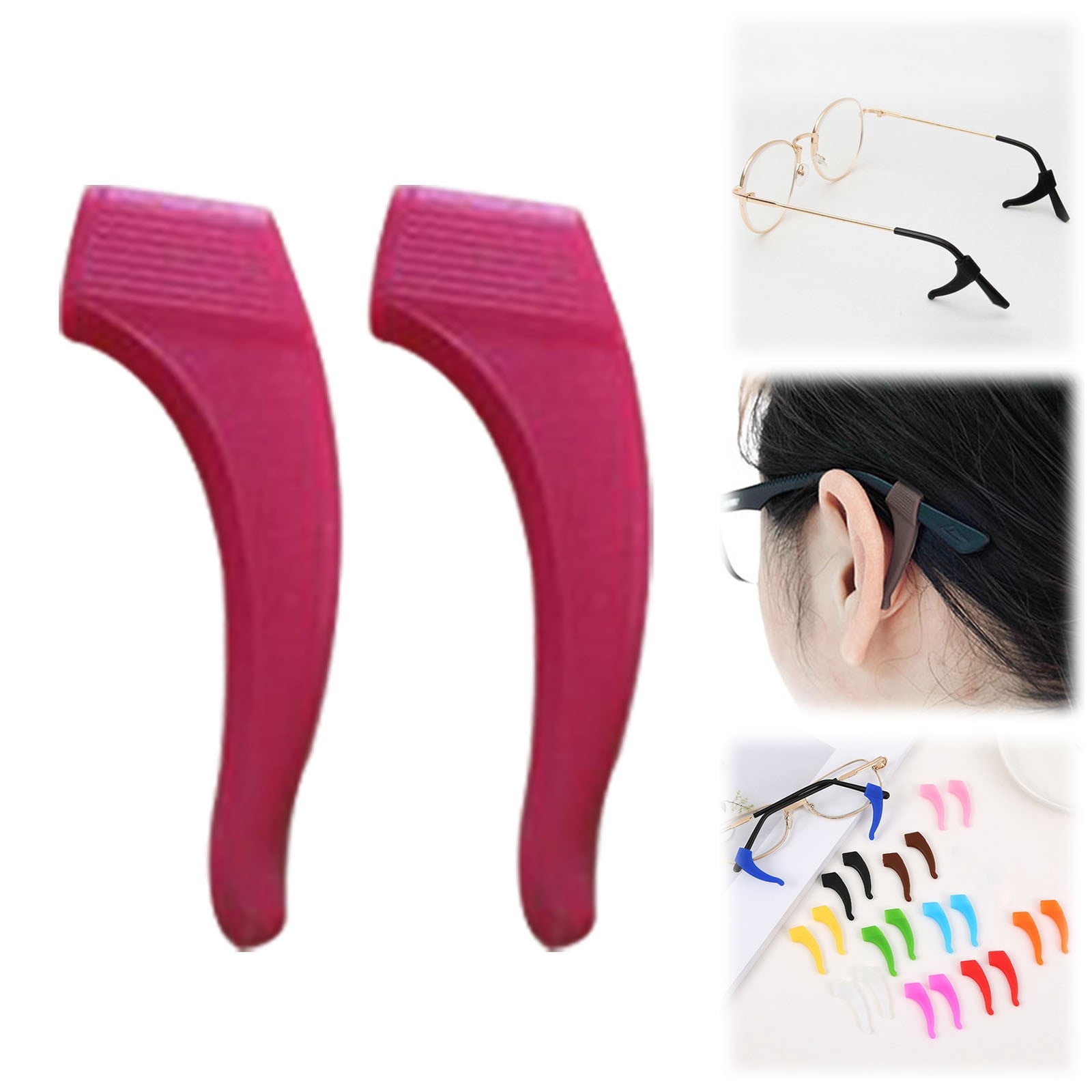 PPKVUFD Eyeglass Ear Grips, 1Pc Anti-slip Holder, Silicone Ear Hook ...