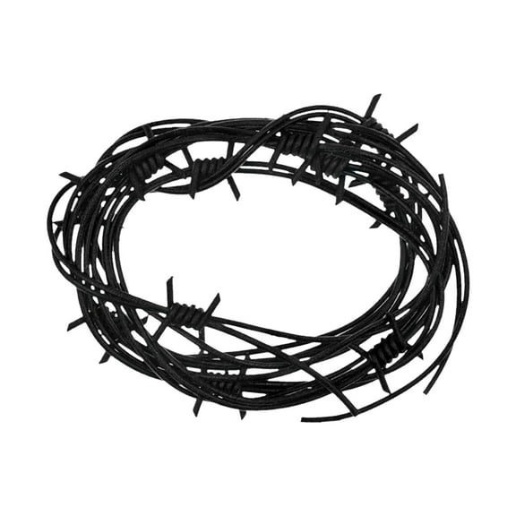 PPKVUFD Fake Rusted Barbed Wire Decoration Plastic Barb Wire Props for Western Party Halloween Christmas Tree Decorations, 8.2FT