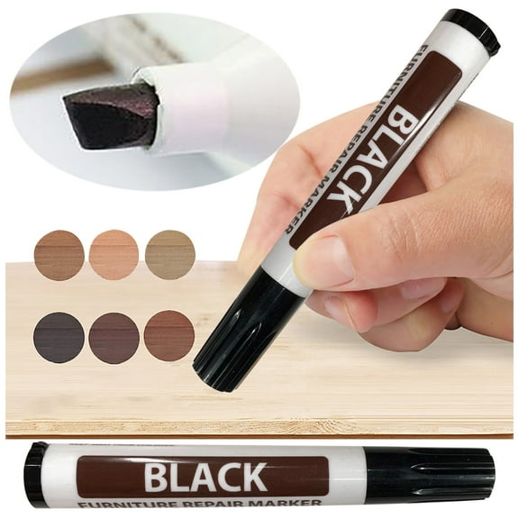PPKVUFD Furniture Markers Touch up, 1 Piece Furniture and Wood Floor Markers and Crayons Repair Marker - Restore Wooden Floor, Table, Cabinet, Bedpost (Black)