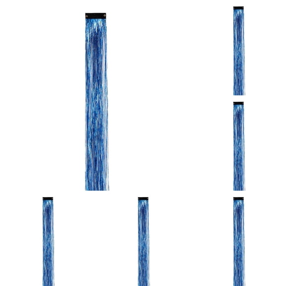 PPKVUFD Hair Tinsel 12 Pcs Clip in Hair Tinsel Kit 20 Inch Glitter Fairy Tinsel Hair Extensions Colorful Heat Resistant Party Festival Accessories for Women