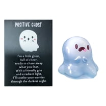 PPKVUFD Halloween Decorations - Glow in The Dark Mini Ghost Figures with Box,Ghost Decor,Light-up Ghosts Figurines in 6 Designs with Thank You Cards, Cute Ghosts Model for Halloween Party Decor Gifts