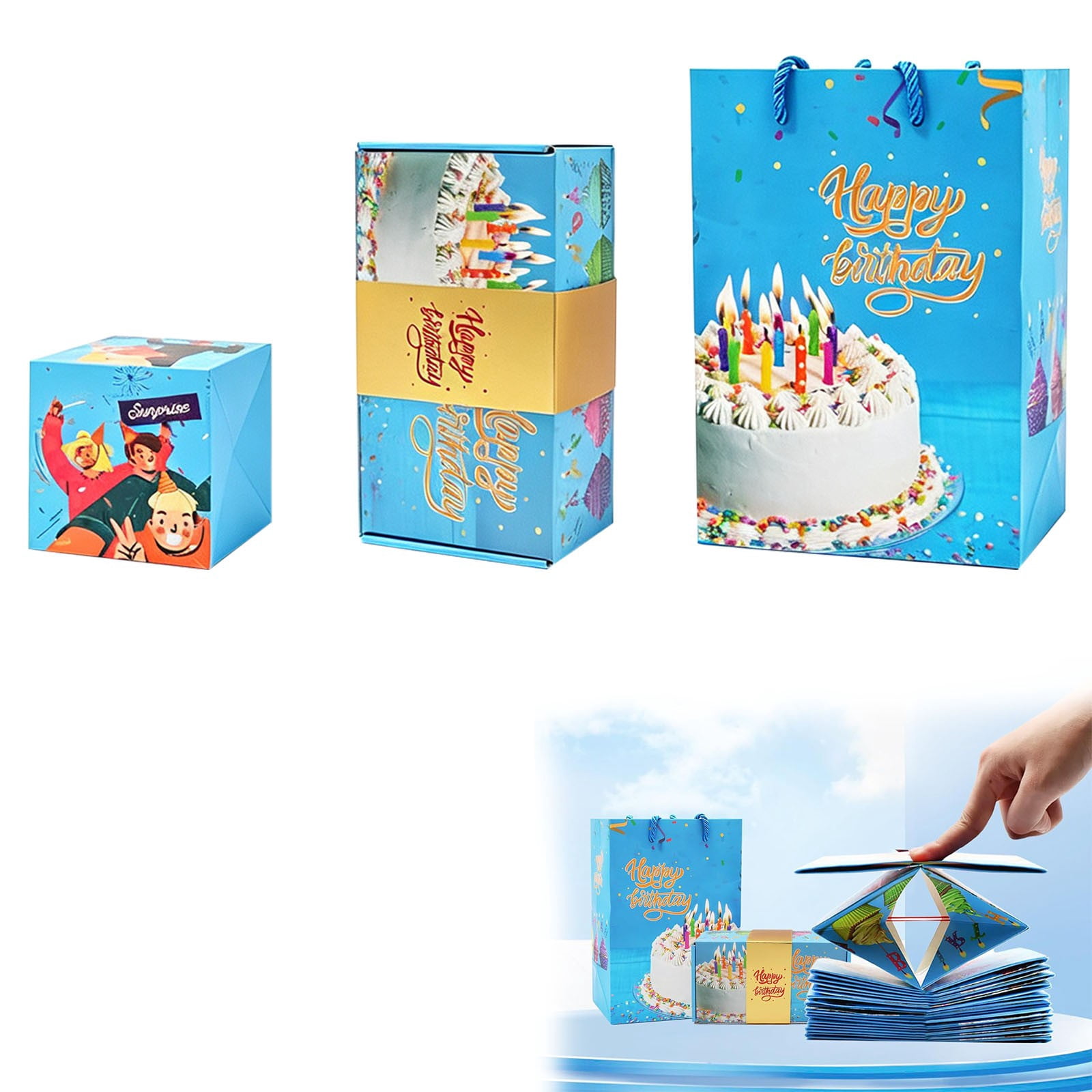 PPKVUFD Happy Birthday Surprise Gift Box Explosion for Money - DIY Pop ...