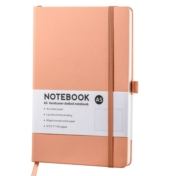PPKVUFD Lined Journal Notebook, Orange Red, 190 Pages, A5 Medium Size 5.7 in x 8.5 in - 100 GSM Thick Paper – Hardcover Journaling Notebook for Work, Office & Note Taking