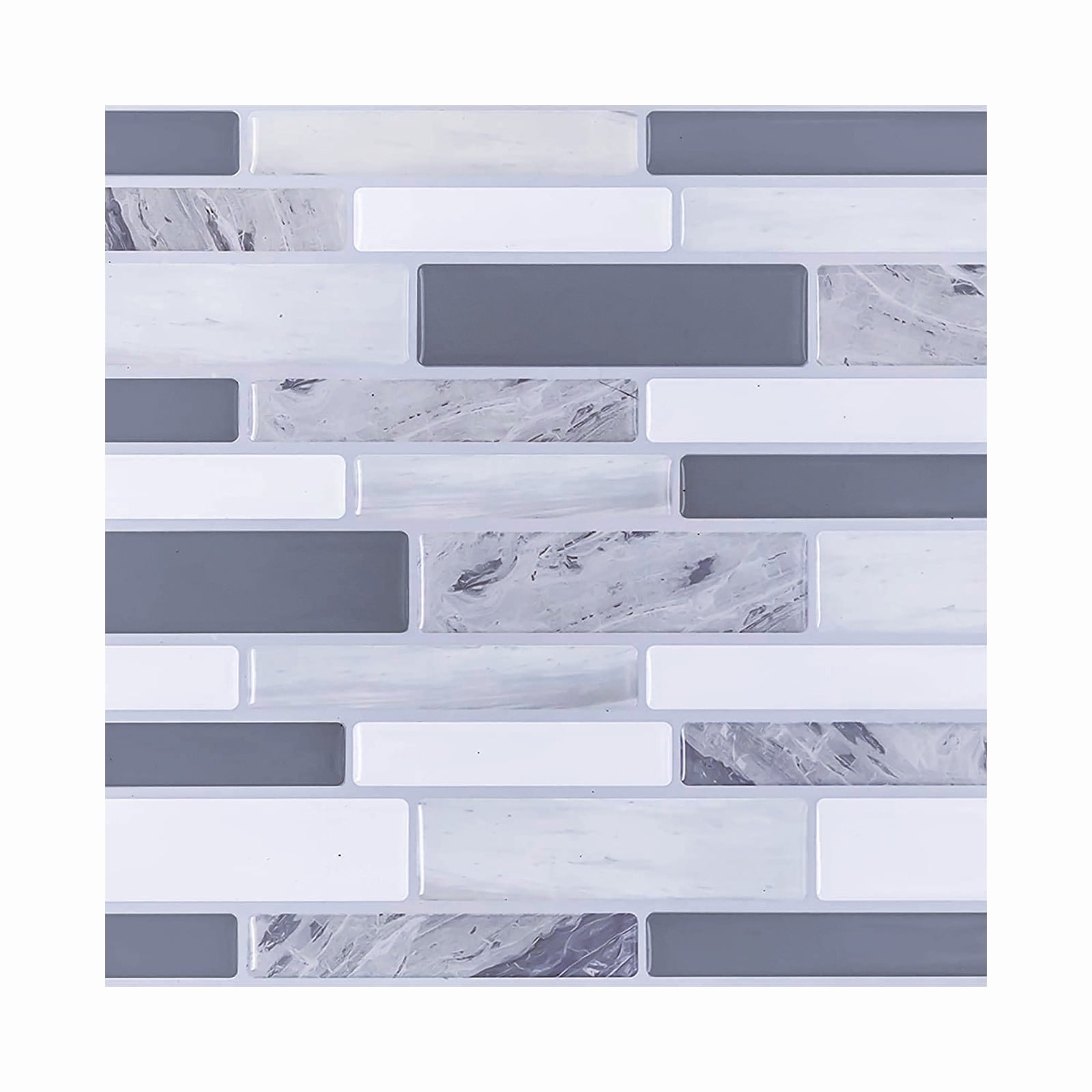 PPKVUFD Peel and Stick, Self Adhesive Stick On Tile Backsplash for Kitchen and Bathroom, 4”×4”, 10 Sheets