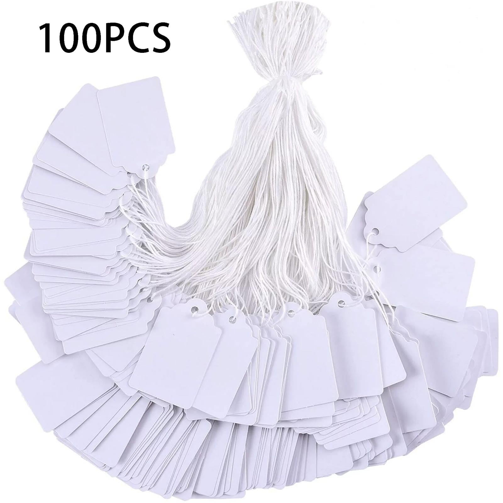 PPKVUFD Price Tags with String Attached, 100pcs White Marking ...