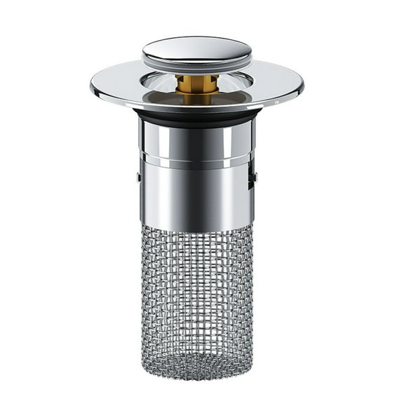 PPKVUFD Sink Stopper Hair Catcher, Pop-up Sink Drain Strainer with Removable Stainless Steel Strainer Basket Hair Catcher, Bathroom Sink Strainer for Bathroom Sink Stopper Replacement